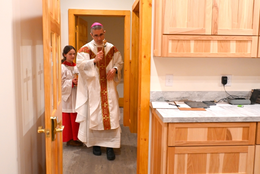Bishop James Ruggieri blessed the narthex and sacristy.