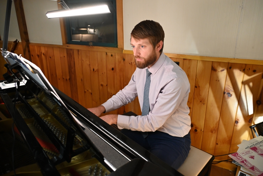 Man playing the piano.