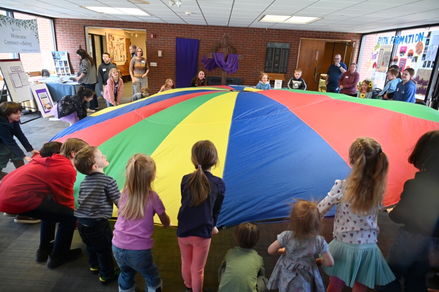 Children participating in Making Music, Praying Twice