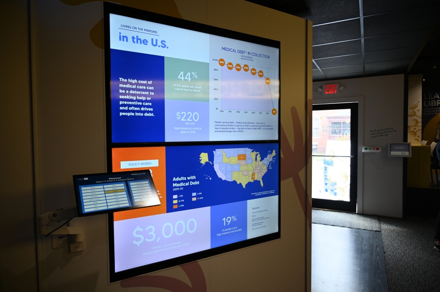 The interactive screen where you can view stats from different states.