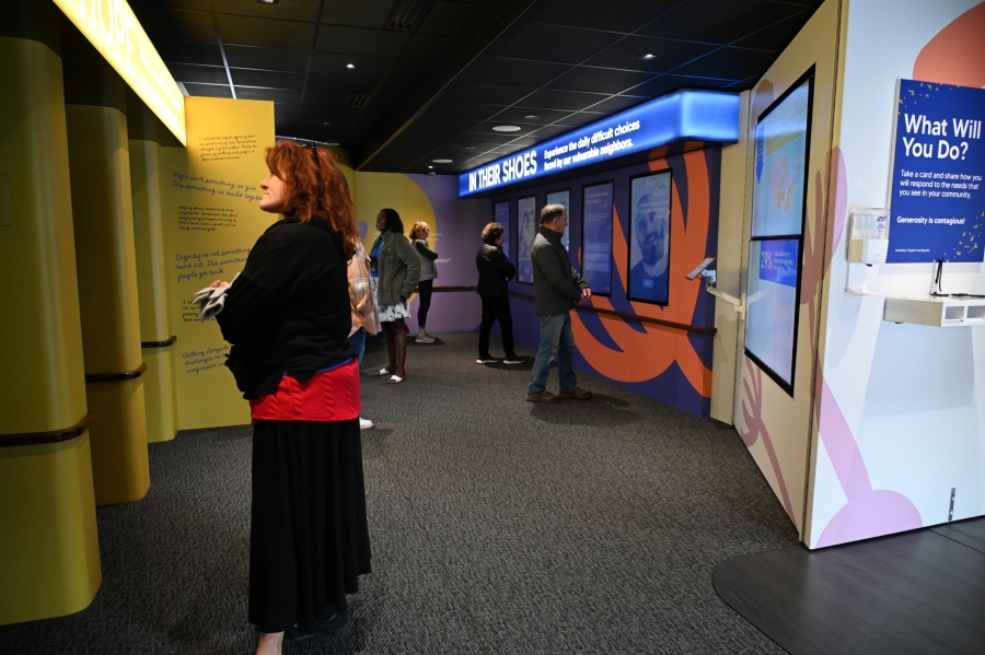 People touring the museum.