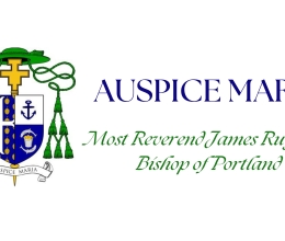 Coat of arms with words Auspice Maria