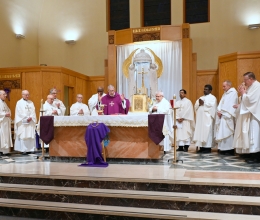 Northern Maine priests join Bishop Ruggieri for the Liturgy of the Eucharist.
