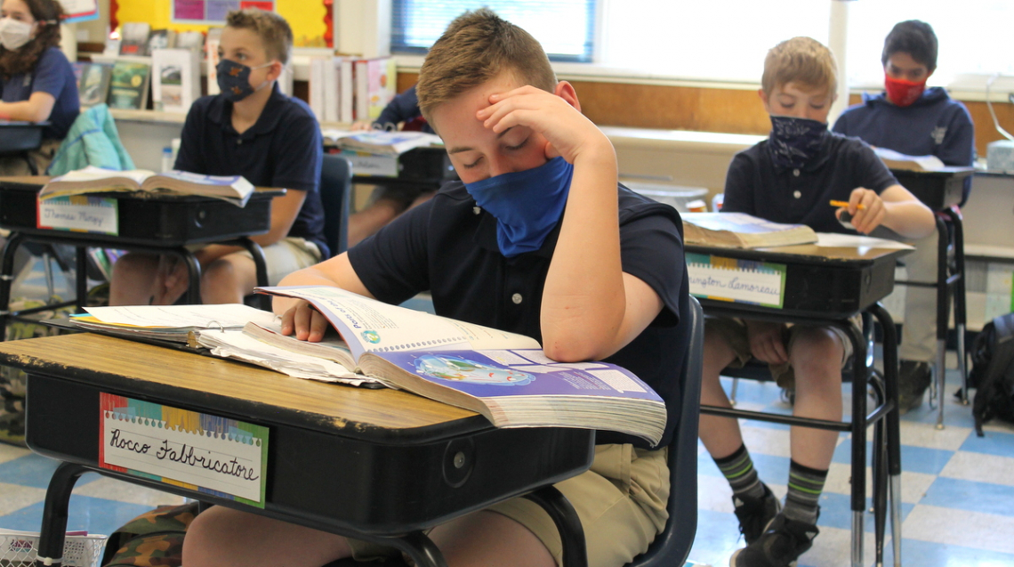 Rocco Fabbricatore in his St. Michael School classroom