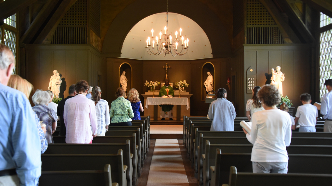 St. Mary of the Isles Church as seen from the back.