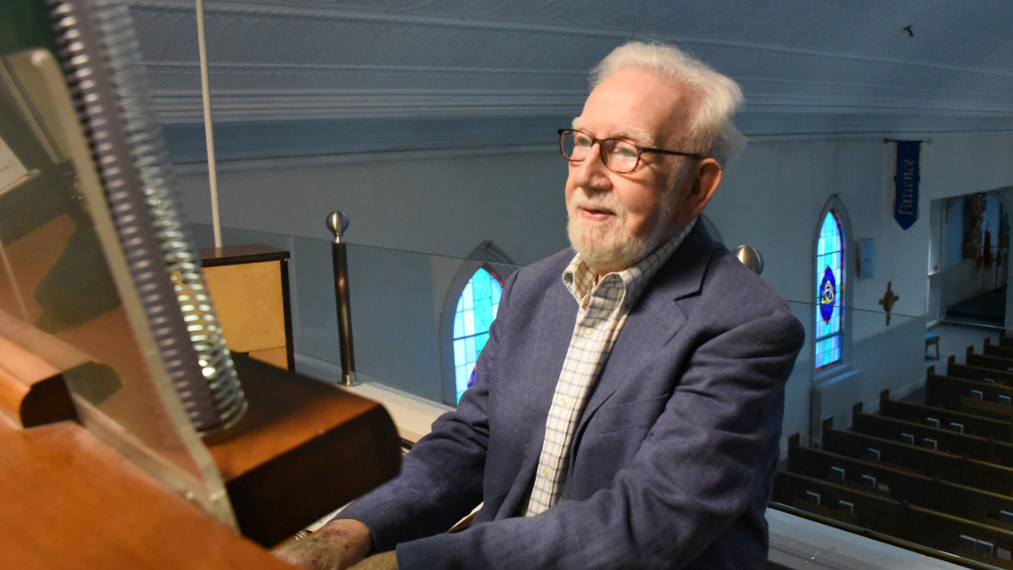 Dan Ladner playing the organ