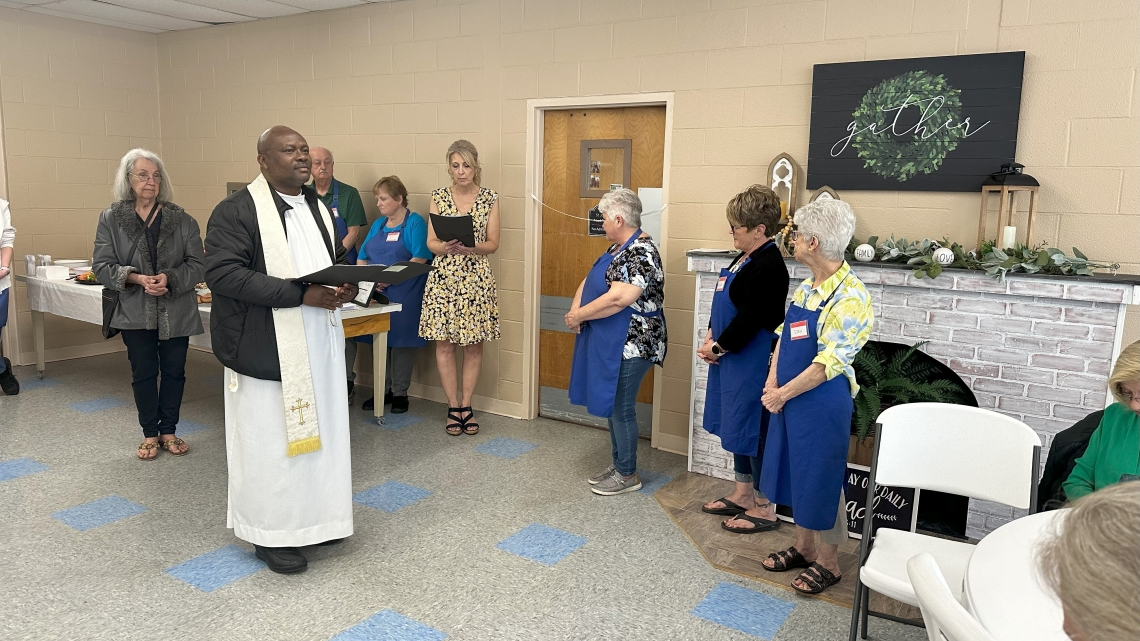 blessing of the food pantry