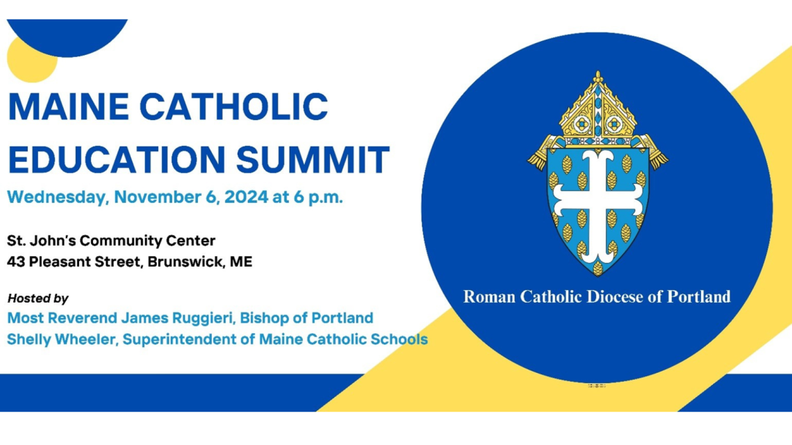 Maine Catholic Education Summit sign 