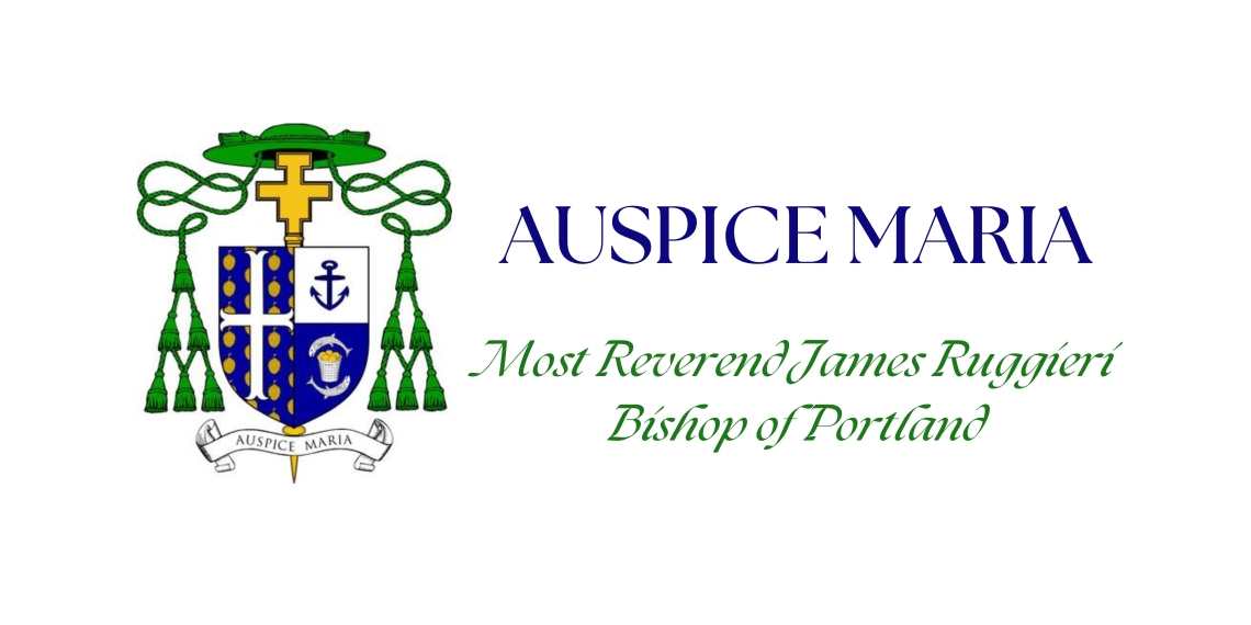 Coat of arms with words Auspice Maria