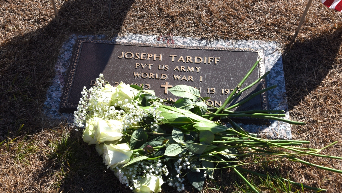 Joseph Tardiff's grave marker