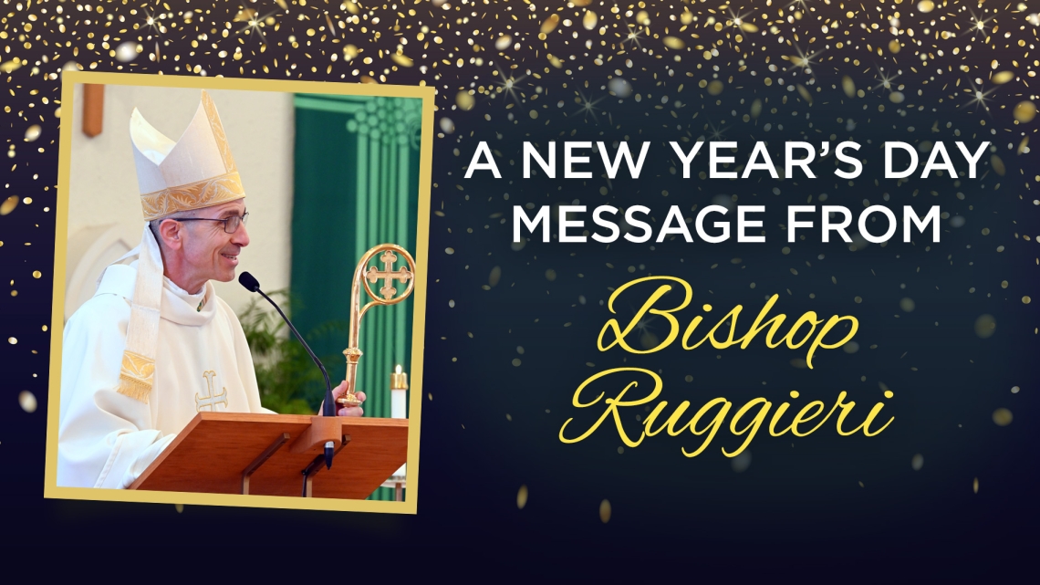 Picture of the bishop with words A New Year's Message