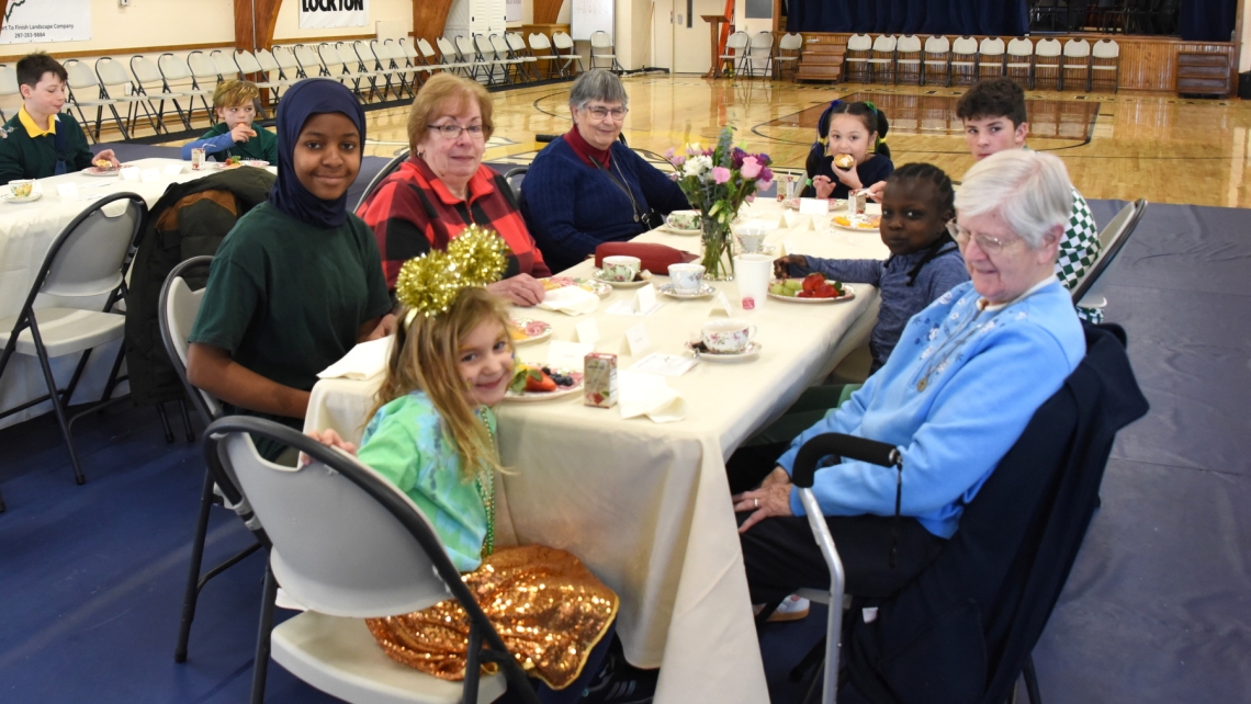 Sisters of Mercy and students