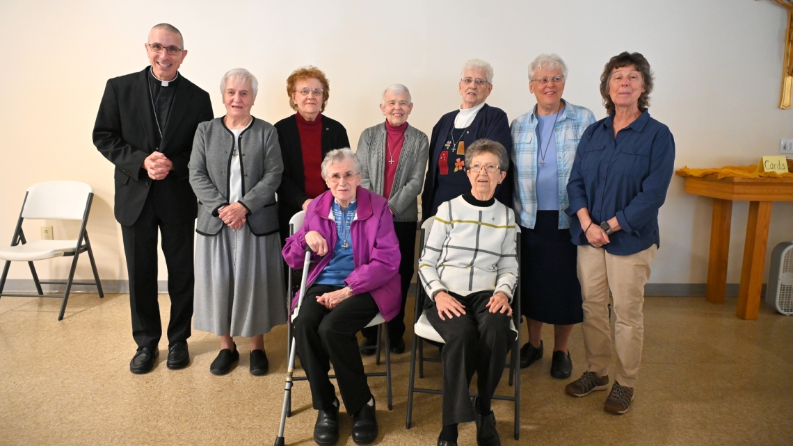 Sisters of St. Joseph of Lyon with Bishop James Ruggieri