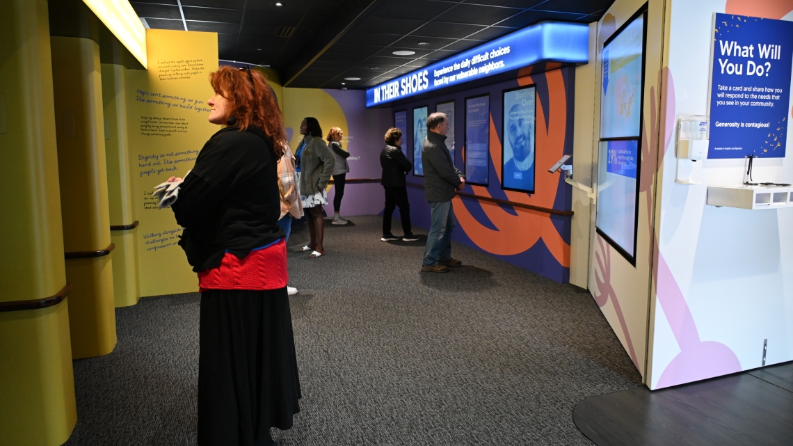 People browsing inside of the museum.
