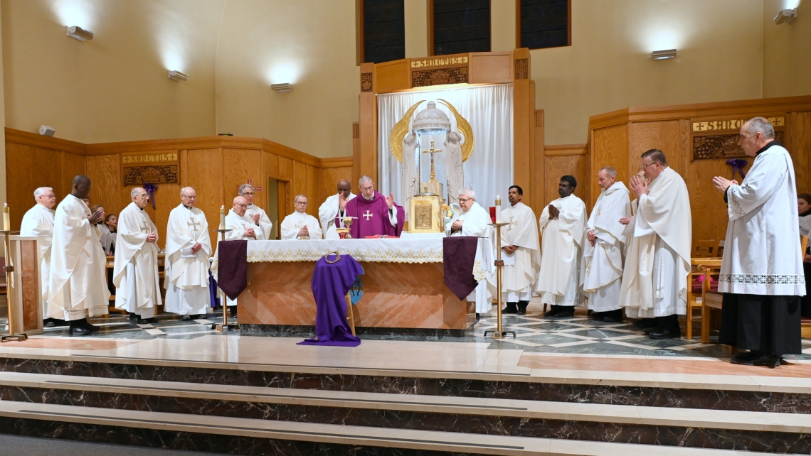 Northern Maine priests join Bishop Ruggieri for the Liturgy of the Eucharist.