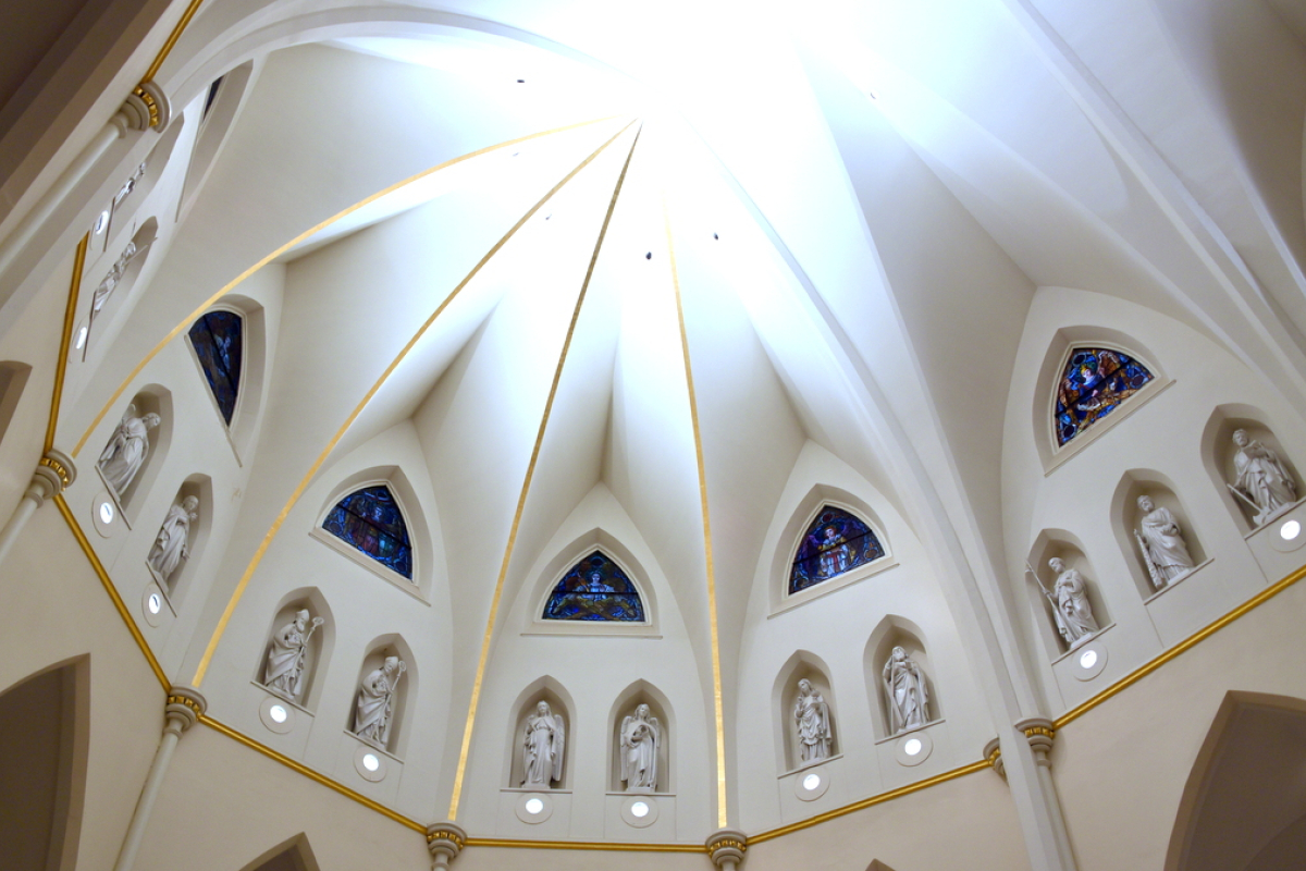 Ceiling over the sanctuary of the Cathedral of the Immaculate Conception