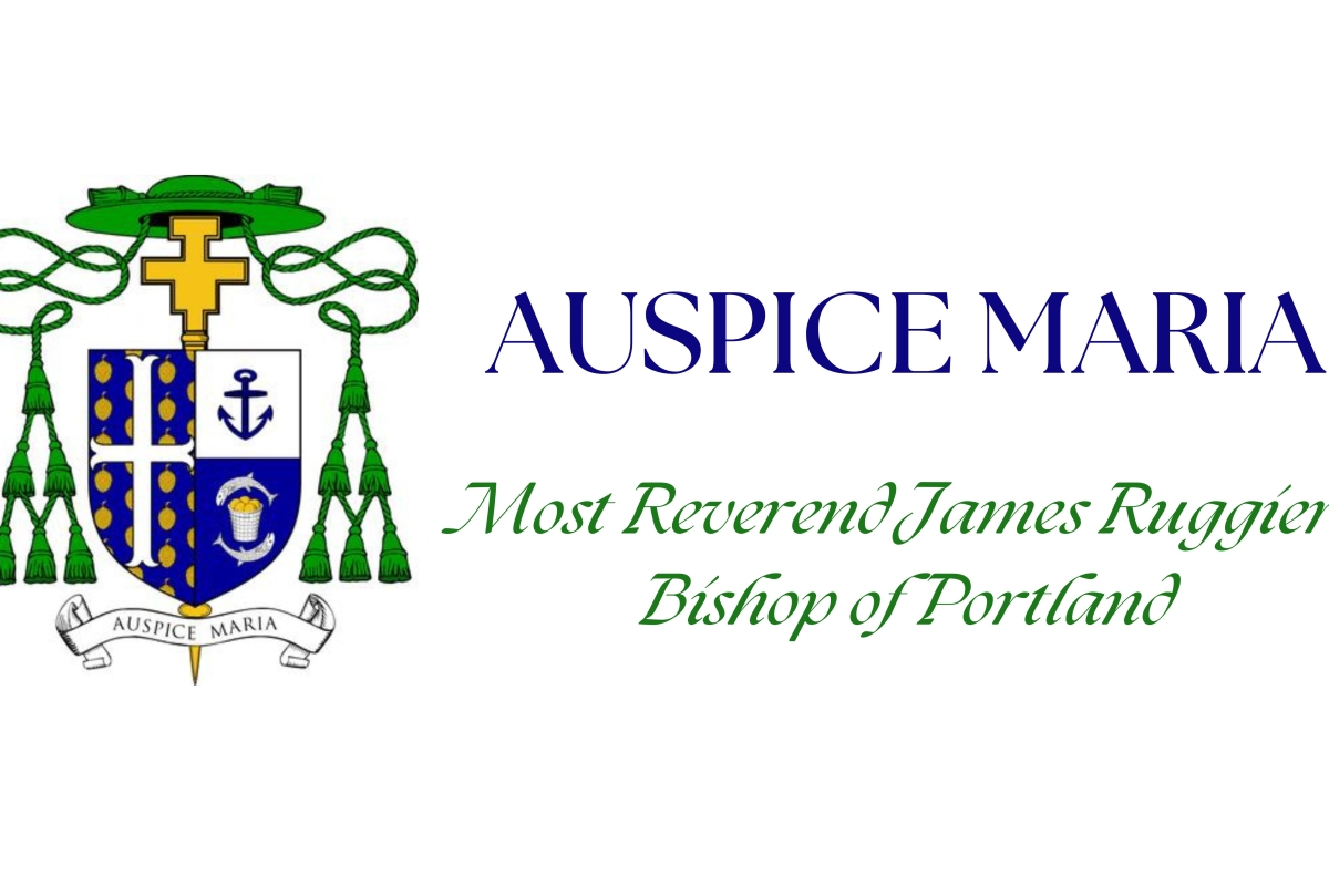 Coat of arms with words Auspice Maria