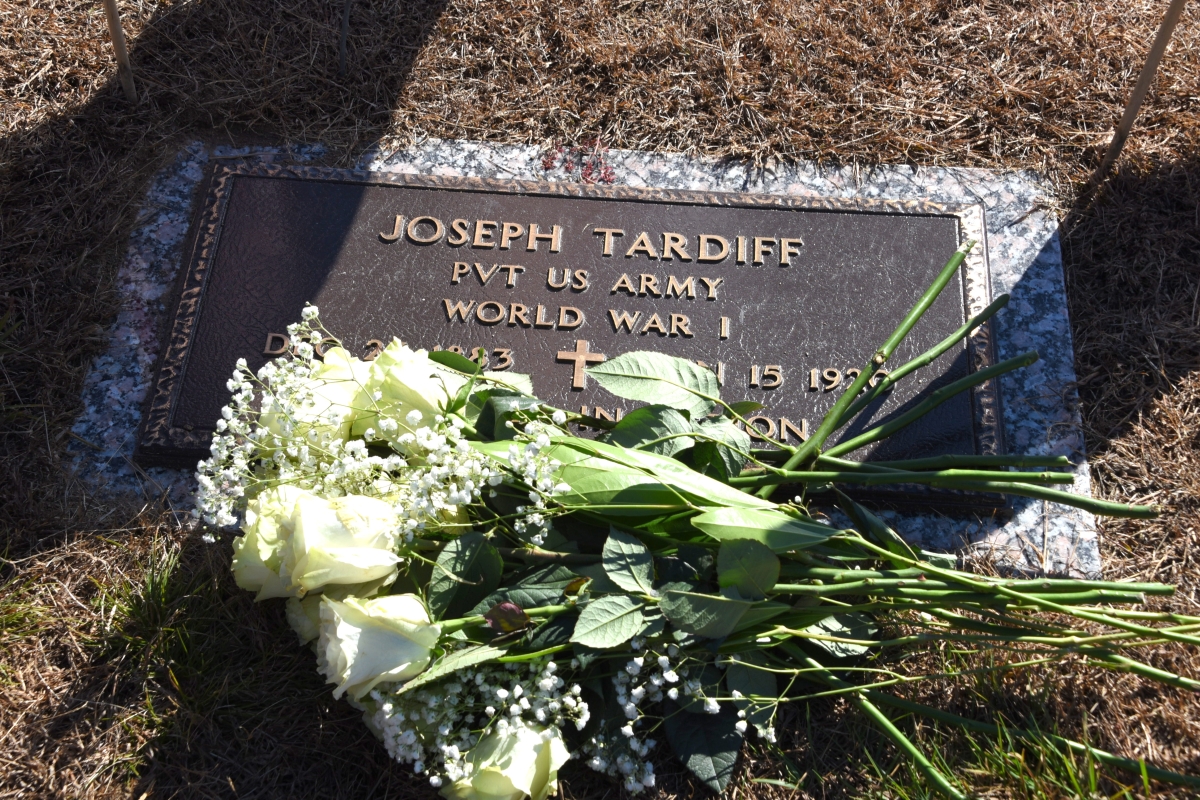 Joseph Tardiff's grave marker