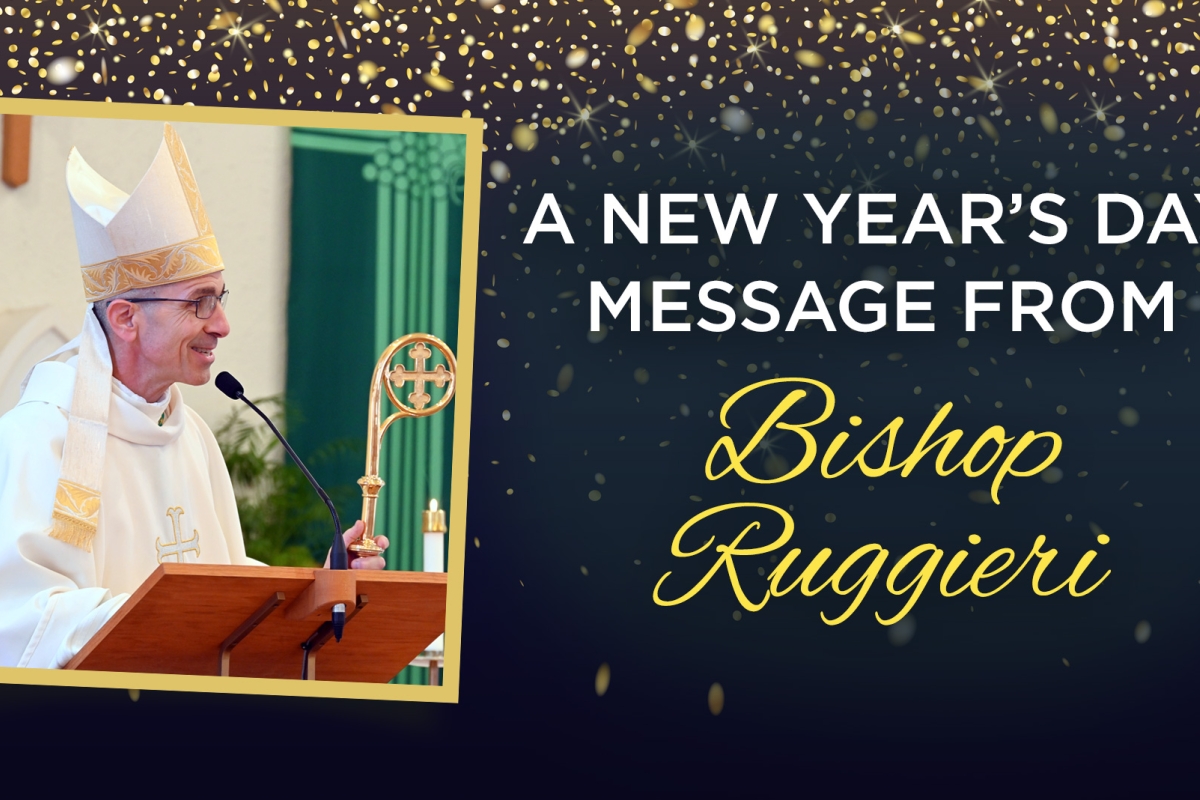 Picture of the bishop with words A New Year's Message