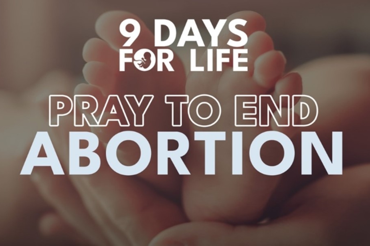 Text 9 Days for Life prayer to end abortion