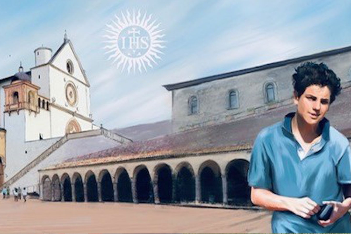 Mural showing Carlo Acutis