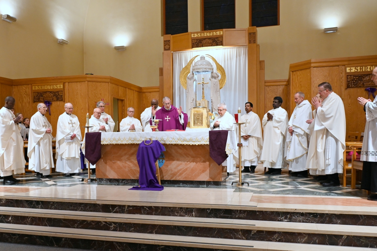Northern Maine priests join Bishop Ruggieri for the Liturgy of the Eucharist.